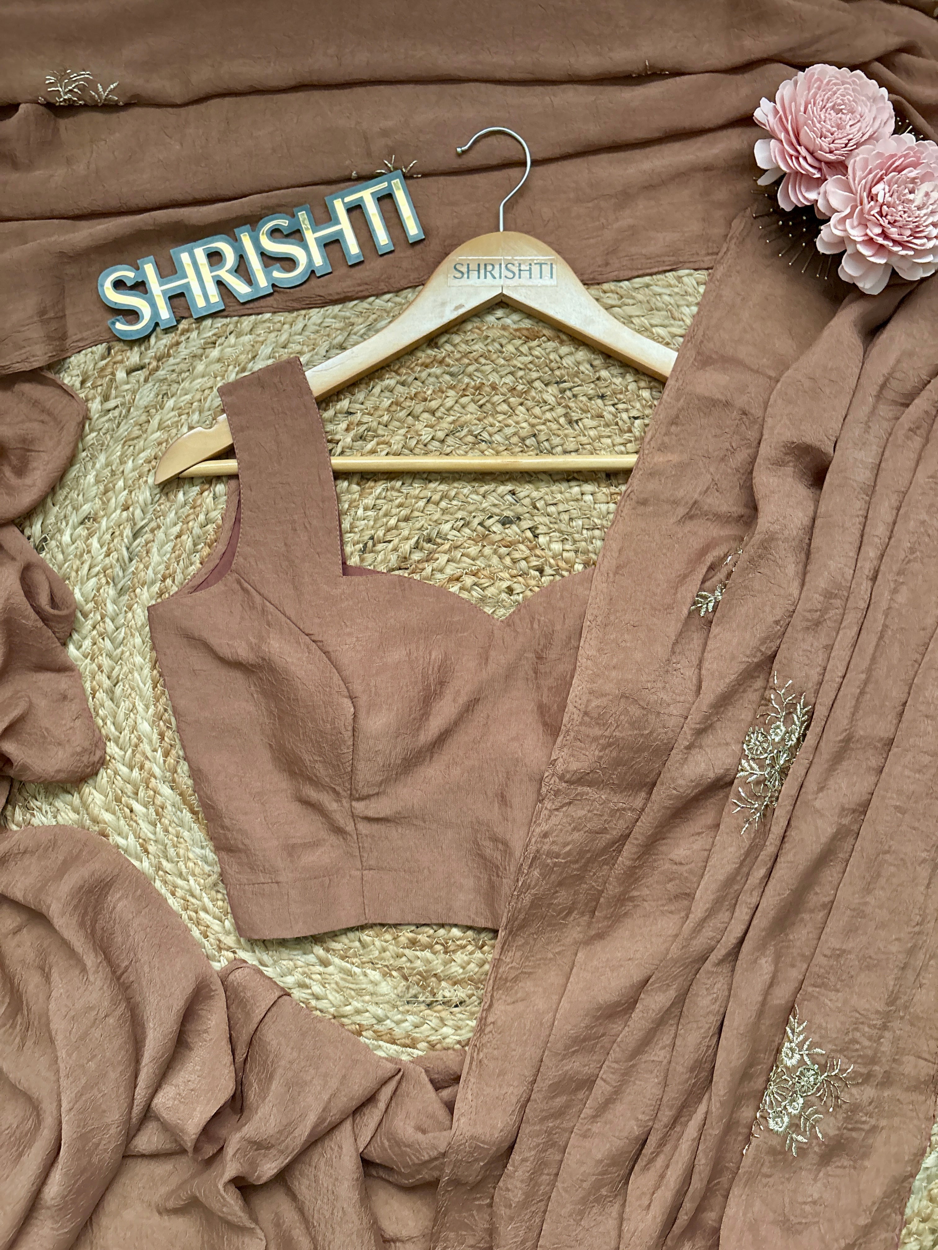 Stone crushed Saree