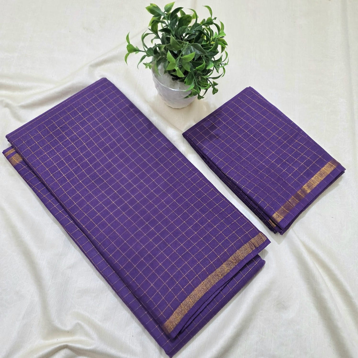 Heritage Checks - Madurai cotton (Unstitched blouse)
