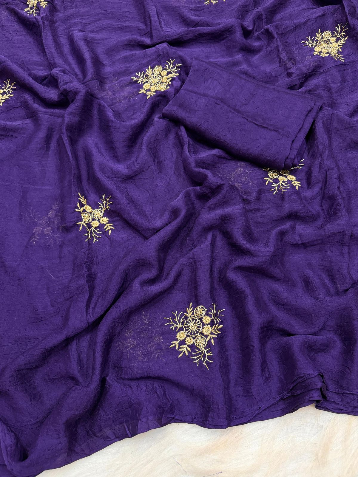 Stone crushed Saree