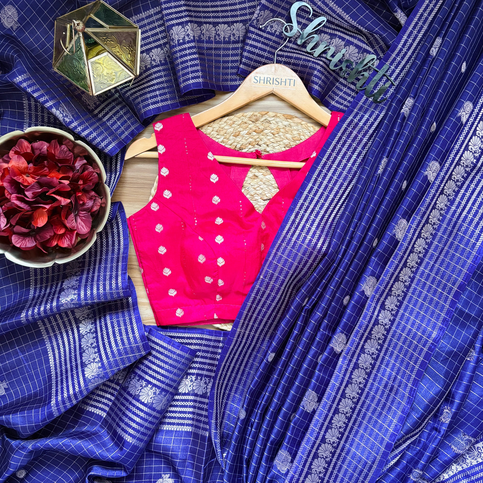 rukmini silk - contrast