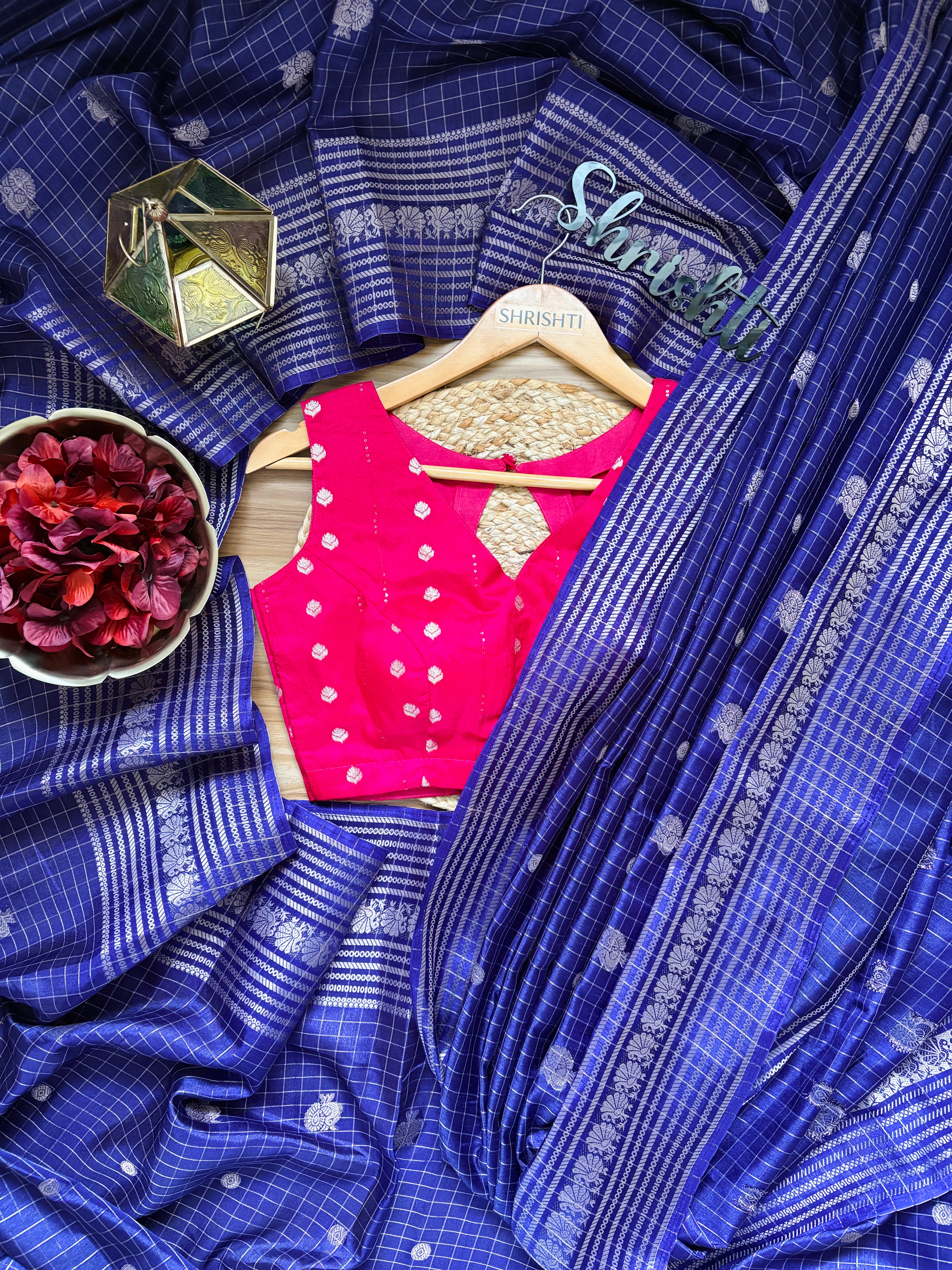rukmini silk - contrast