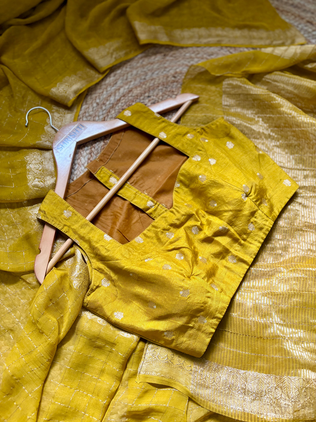 Haldi - Pure Viscose ( Blouse unstitched)