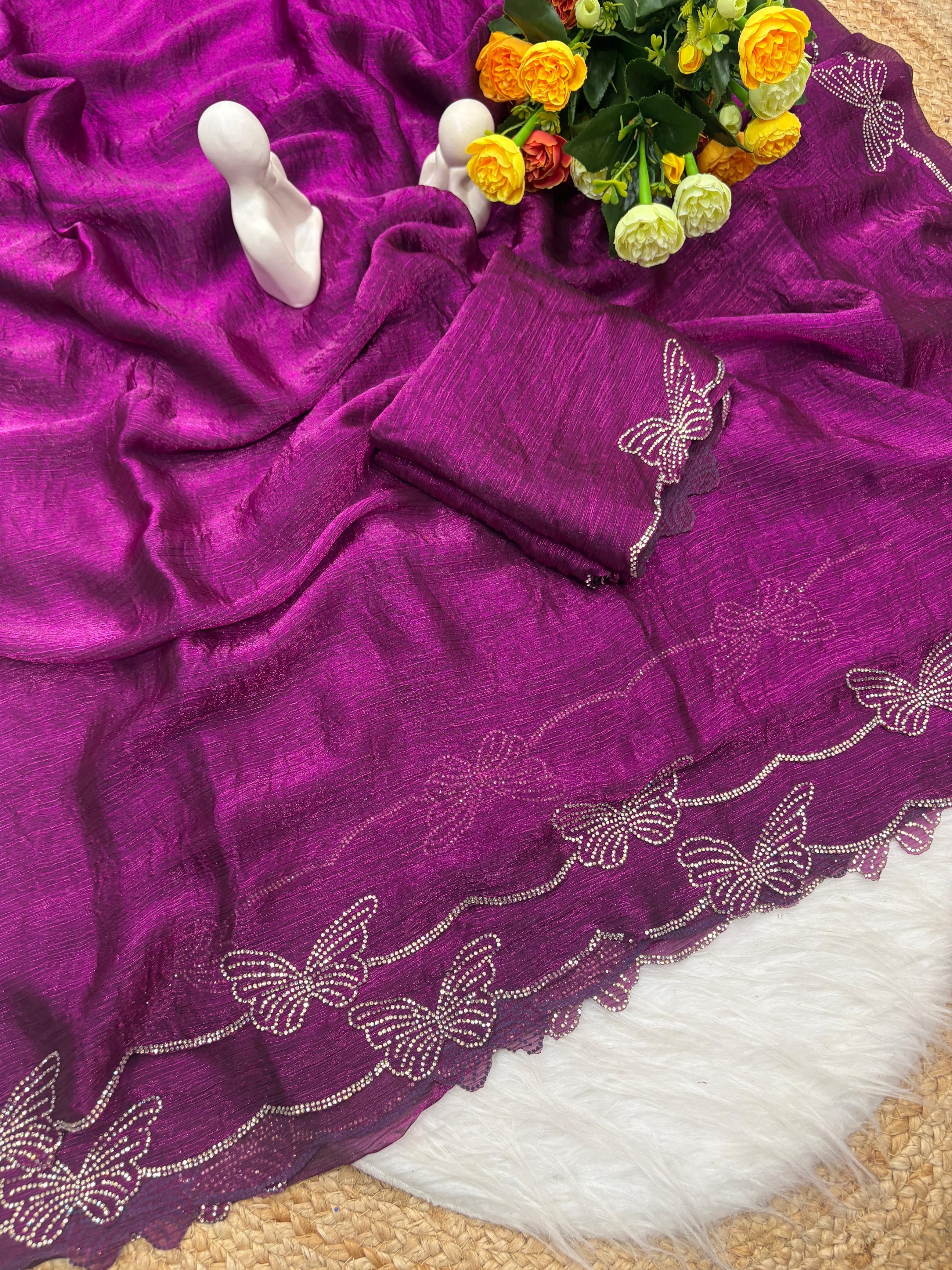 Partywear Chiffon Saree