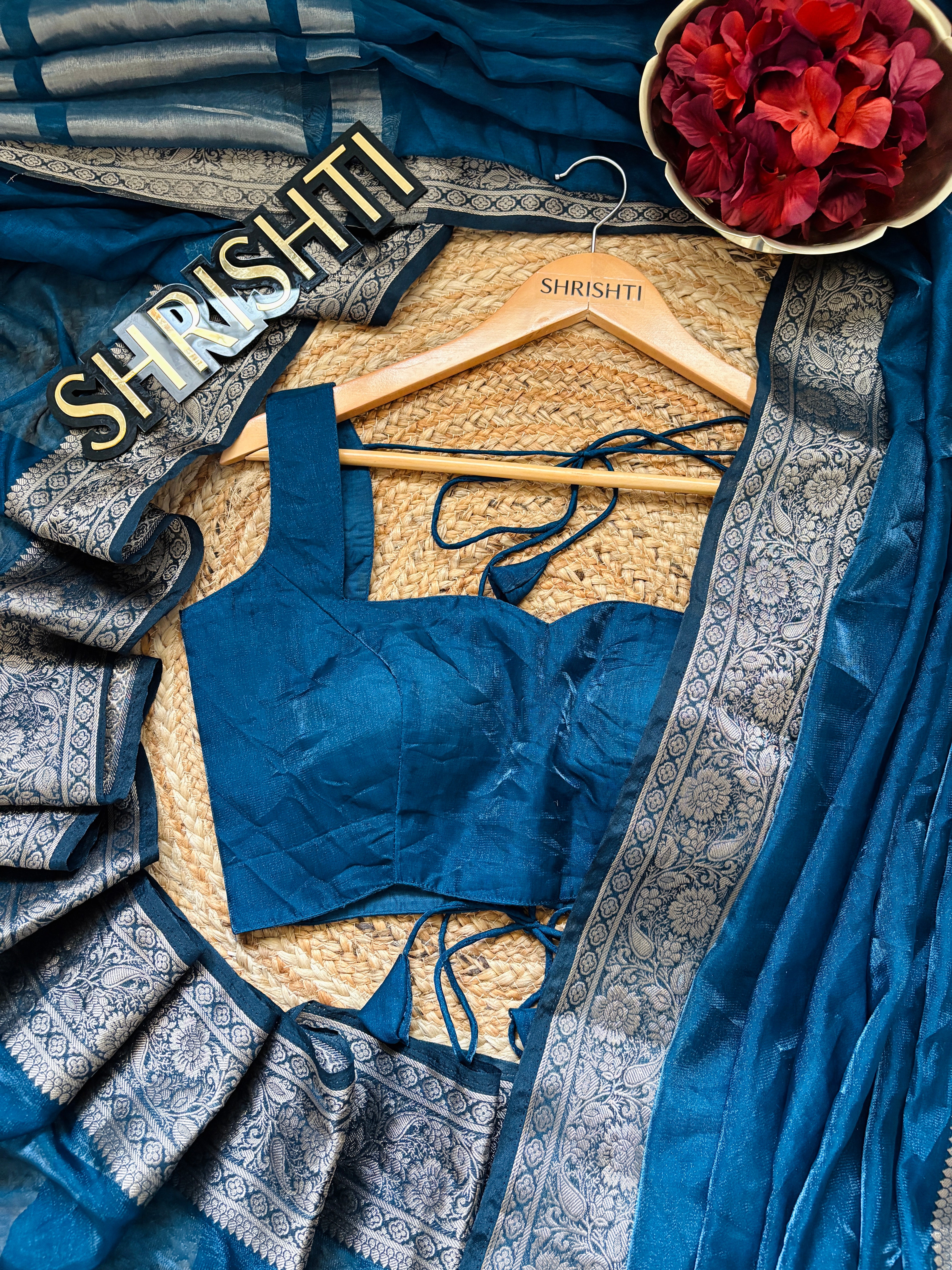 Blueberry - soft organza silk