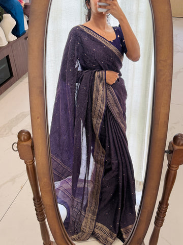 Megha neel - Viscose ( Blouse unstitched)