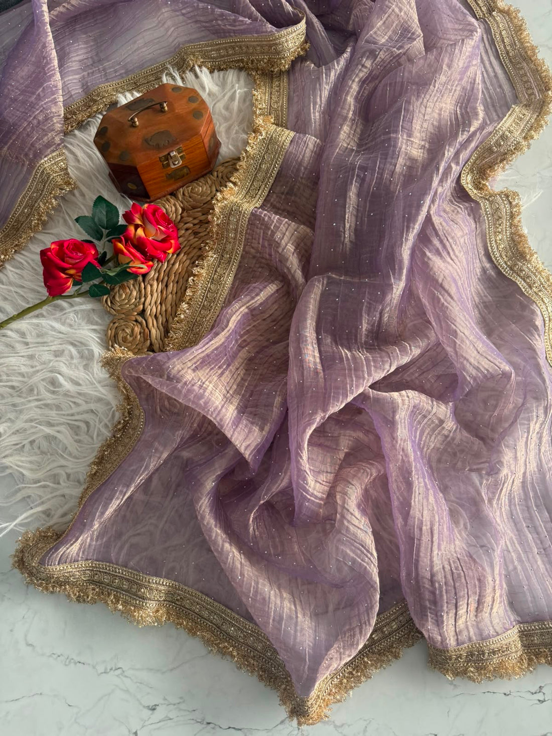 MBS030 - Banarasi Tissue ( Unstitched blouse )