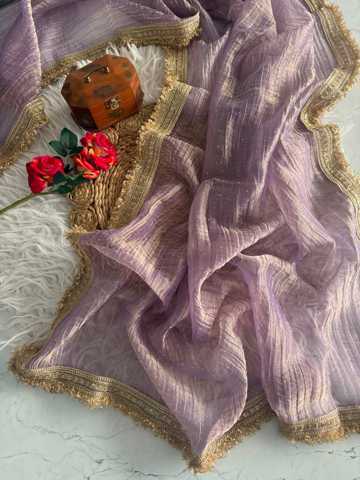 MBS030 - Banarasi Tissue ( Unstitched blouse )