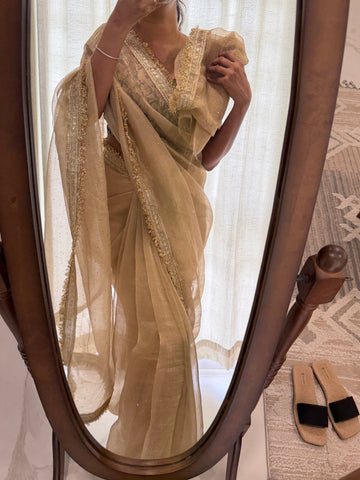 MBS030 - Banarasi Tissue ( Unstitched blouse )