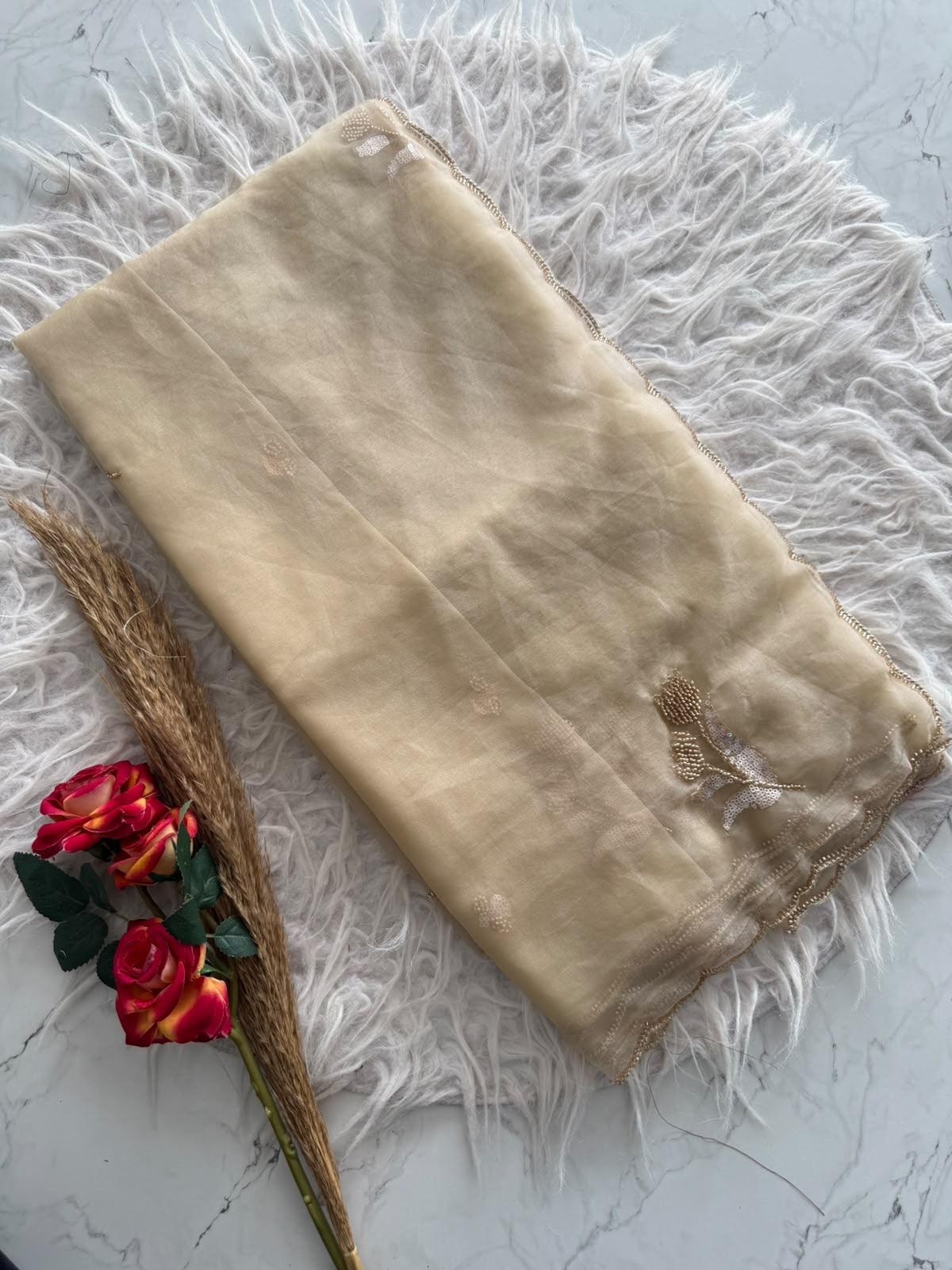 MBS027 - Organza ( Unstitched blouse )